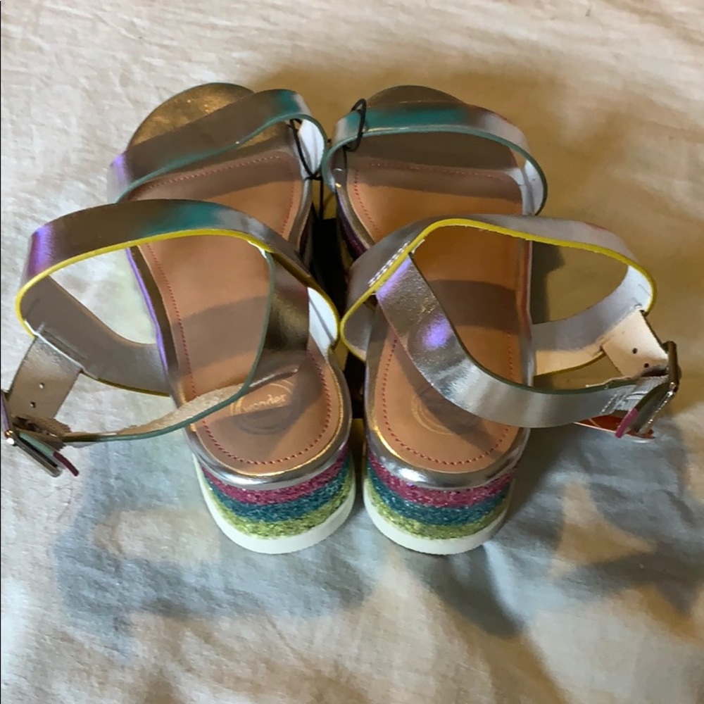 Silver sandals with buckle